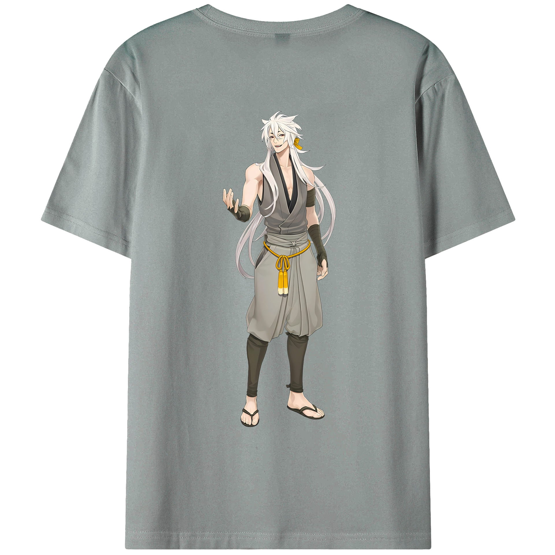 （画像用） 刀剣乱舞 Touken Ranbu 綿100％ メンズ半袖Tシャツ（バックプリント） 通気性
